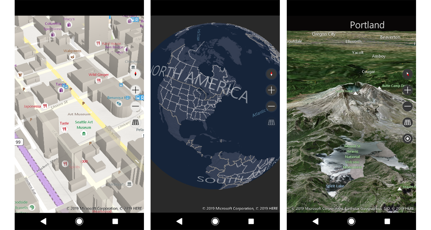 Bing Maps SDK - Native Control Screenshots