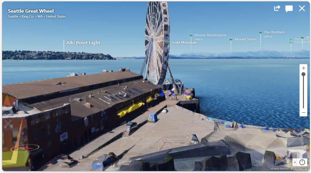 Seattle Wheel in 3D on Bing Maps