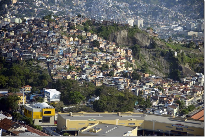 Oct 24, 2013; Rio de Janiero, BRA; An aerial view of a low income housing community also known as a favela in the city of Rio during the first world press briefing for the Rio 2016 Olympic Games. Mandatory Credit: RVR Photos-USA TODAY Sports