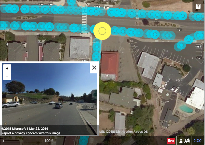 Bing Maps Streetside Imagery integrated in OpenStreet Map Editor iD
