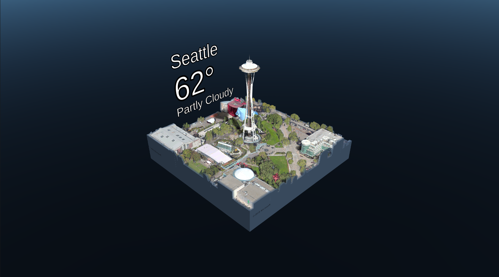 3D map of the Seattle Space Needle