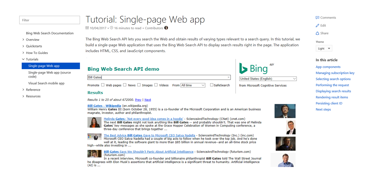 save time by using bings auto complete functionality