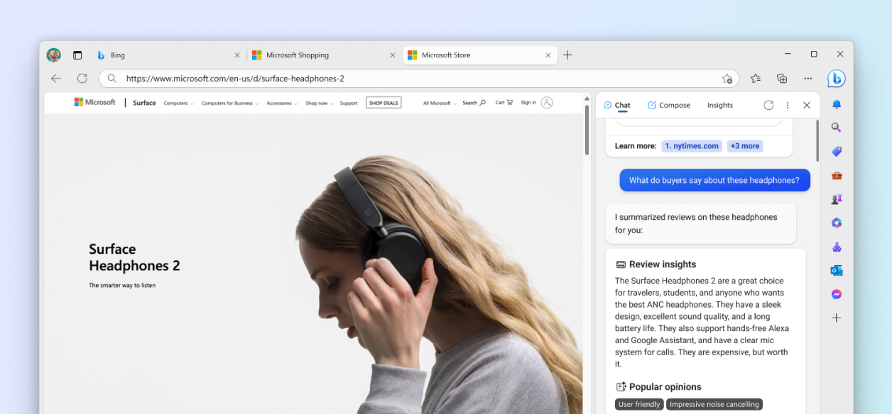 Neue KI-gestützte Microsoft Shopping-Tools sind auf dem neuen Bing und Edge verfügbar