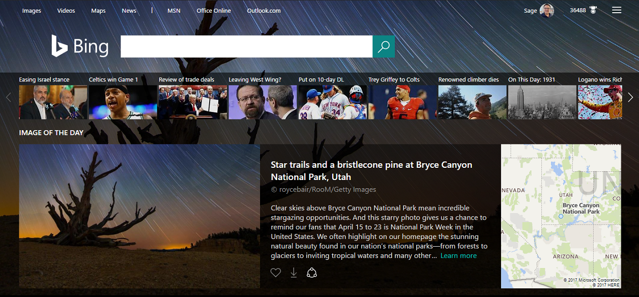 Get the Story Behind the Bing Homepage Image | Bing Search Blog