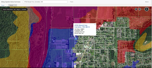 Bing Map with data overlay