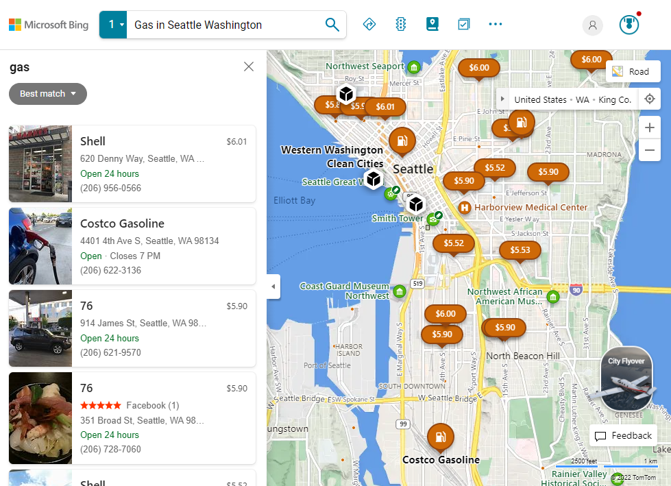 Gas finder prices map app