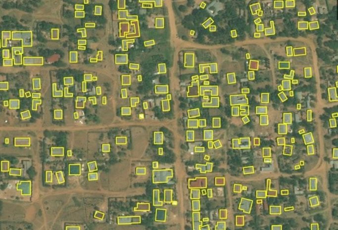 missing maps building footprints of a village