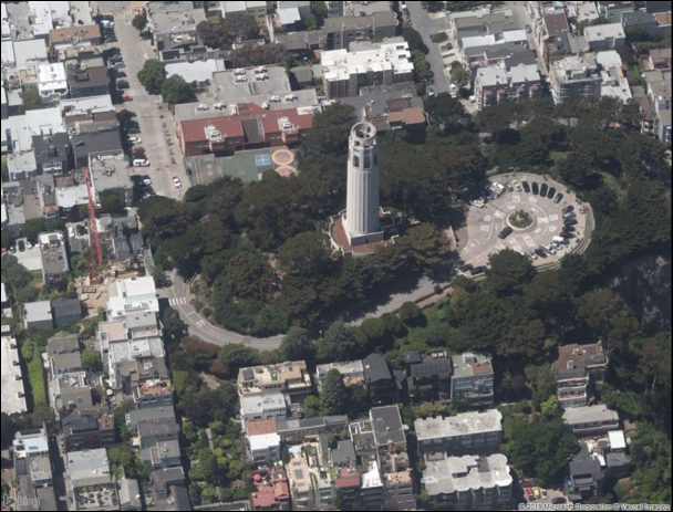 Bing Maps bird’s eye view of a monument