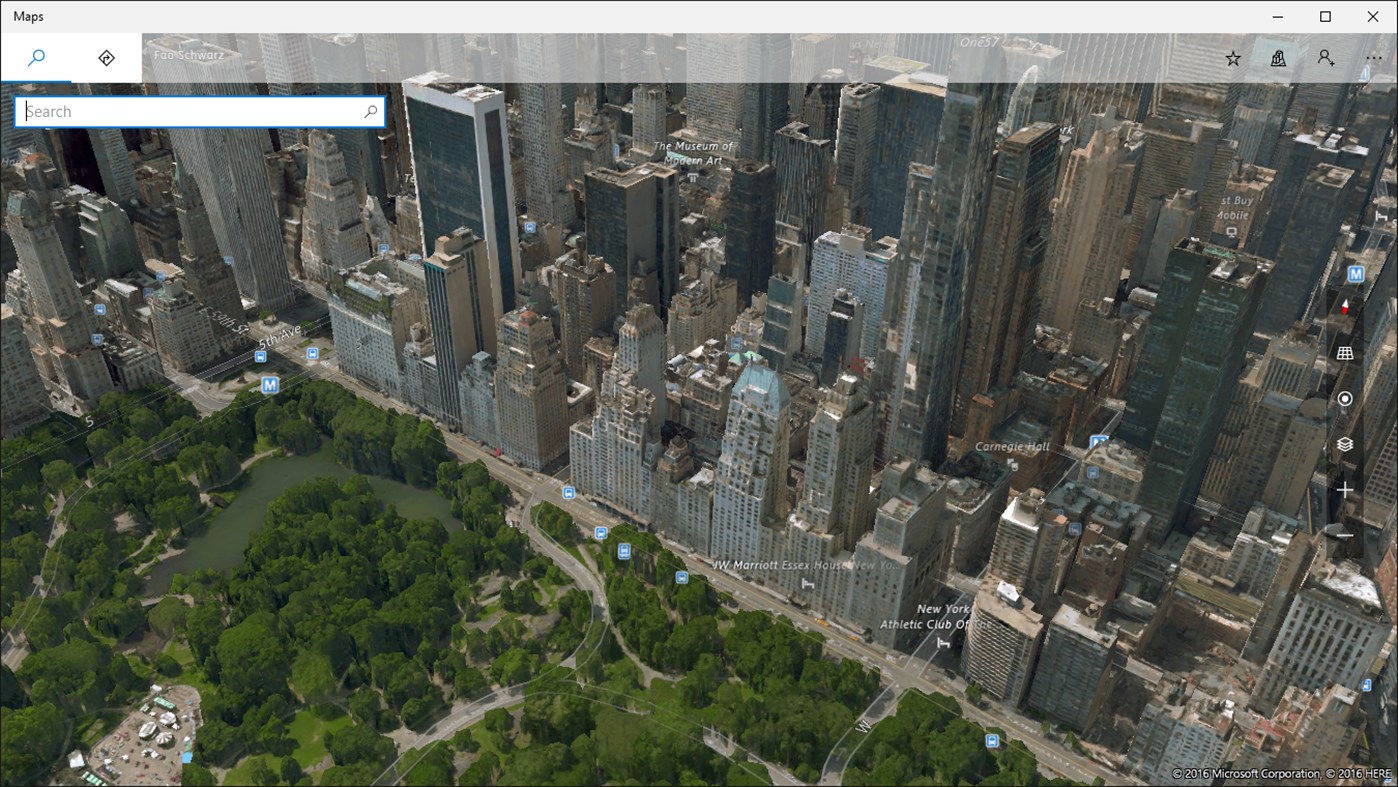3D NYC In Windows Maps App