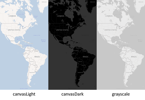 Three new Bing Maps road map styles