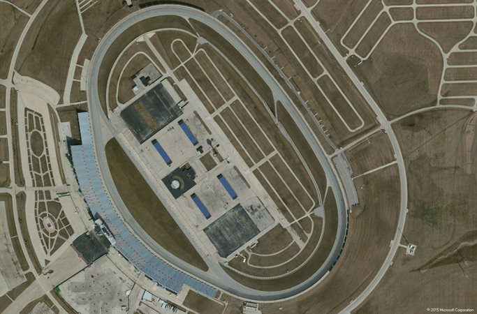 bing maps aerial image of chicagoland nascar track