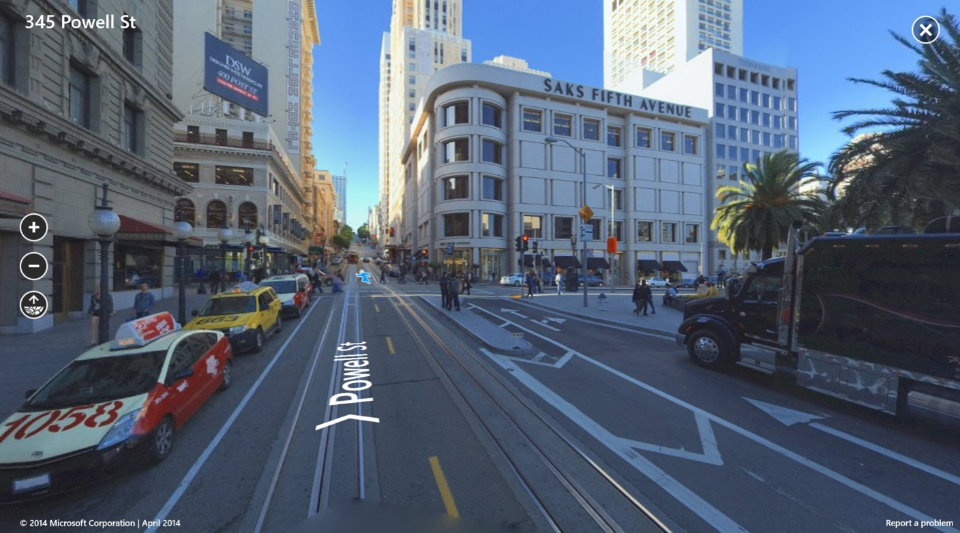 Bing Maps Preview app streetside imagery