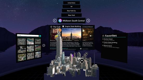 Bing Maps in Mixed Reality Outings Application