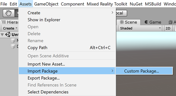 importing unity package for maps sdk