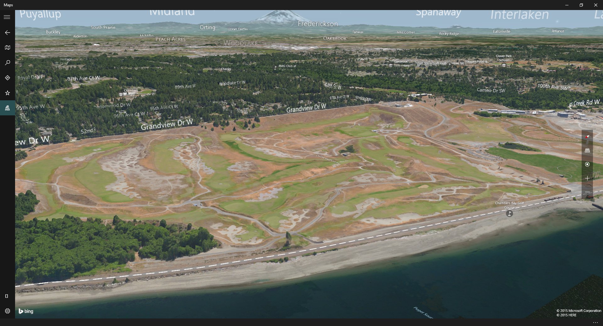 Chambers Bay Golf Course in 3D